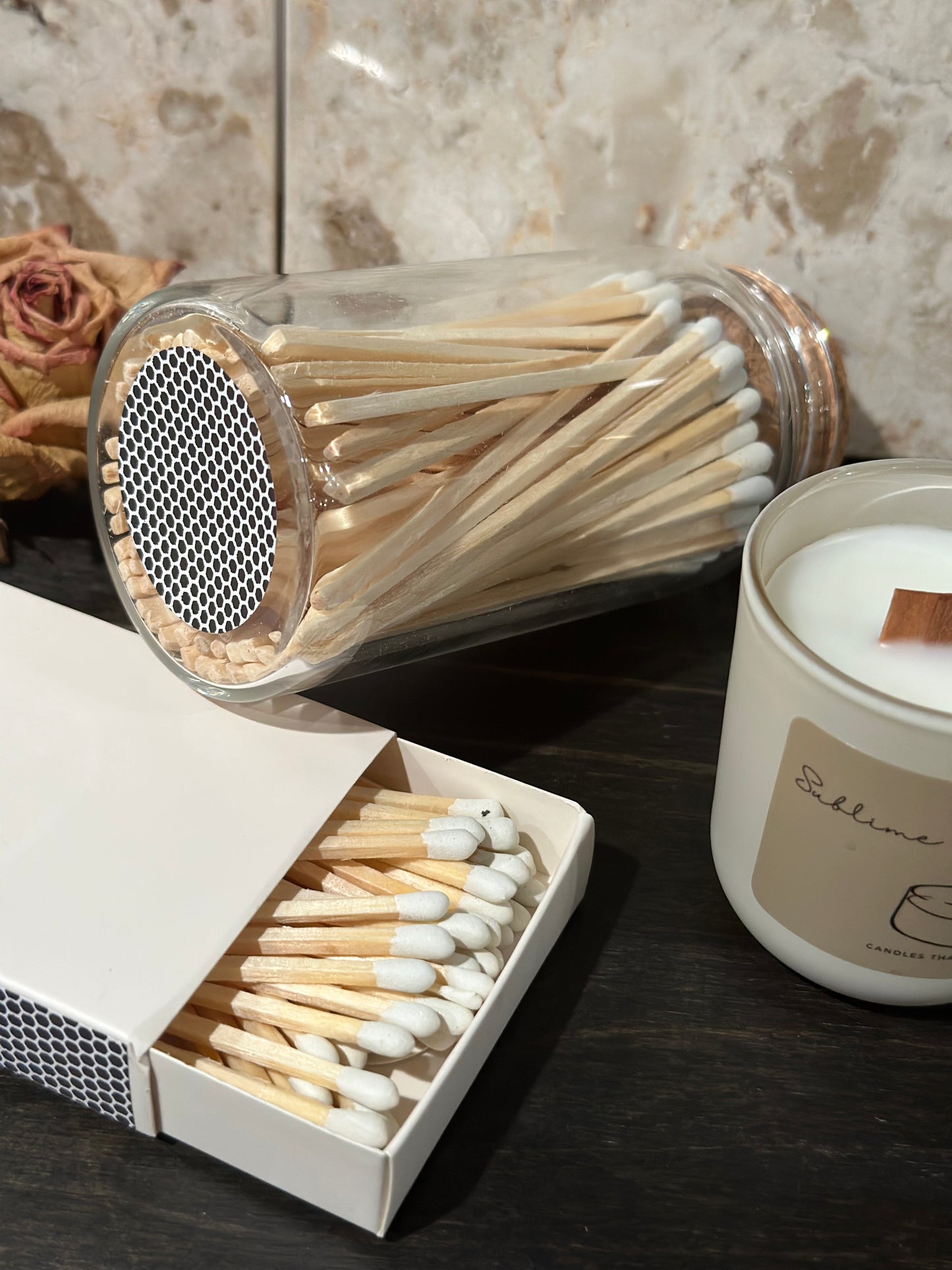 Wooden Matches with Jar