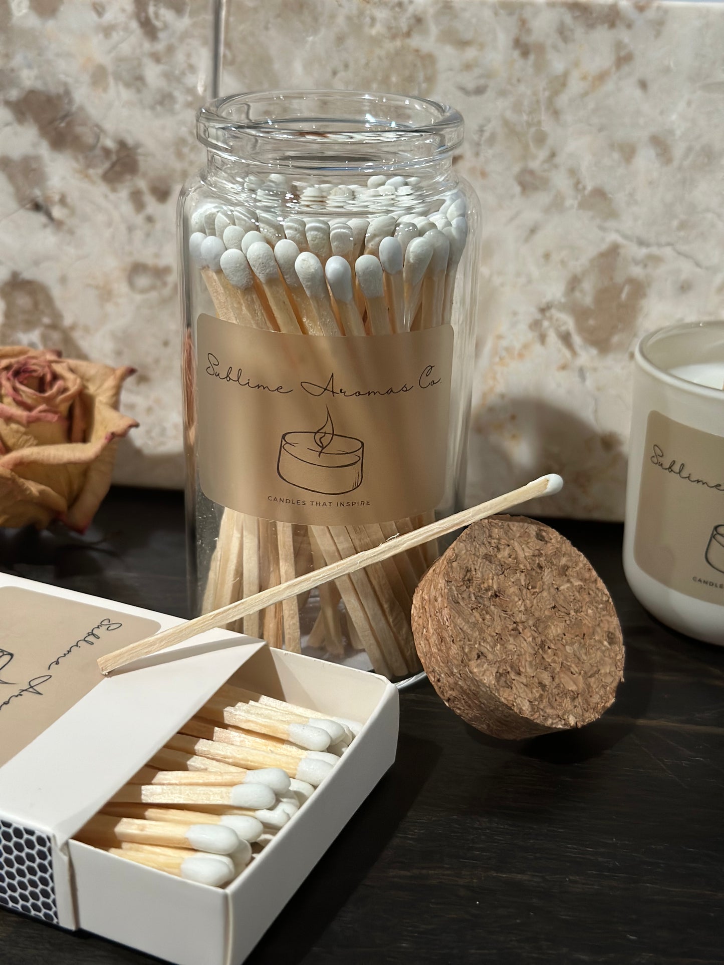Wooden Matches with Jar